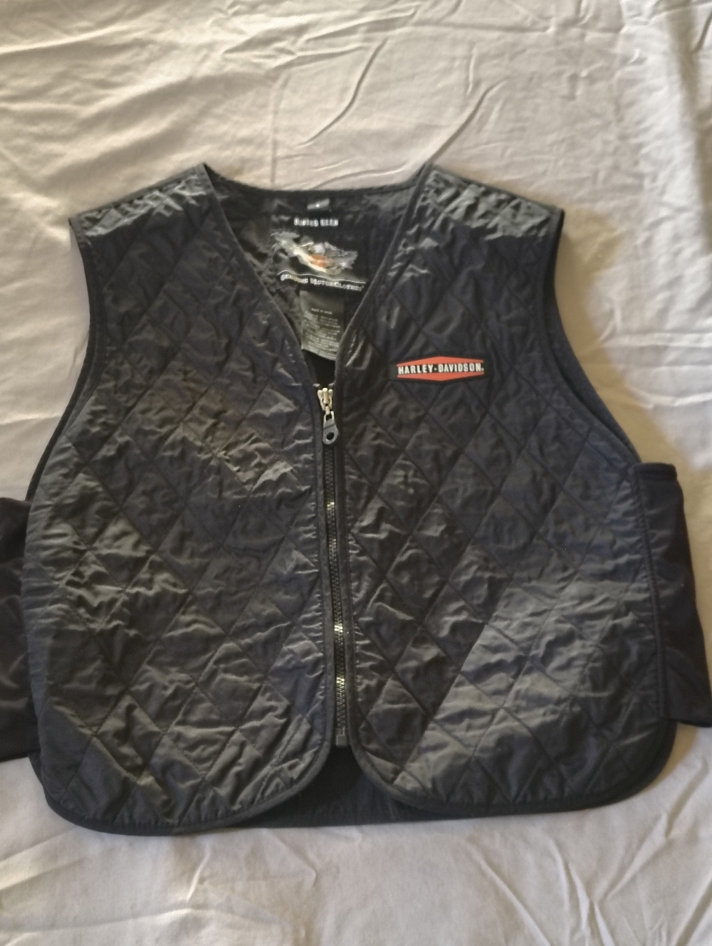 Harley-Davidson Black Quilted Vest with Logo Patch